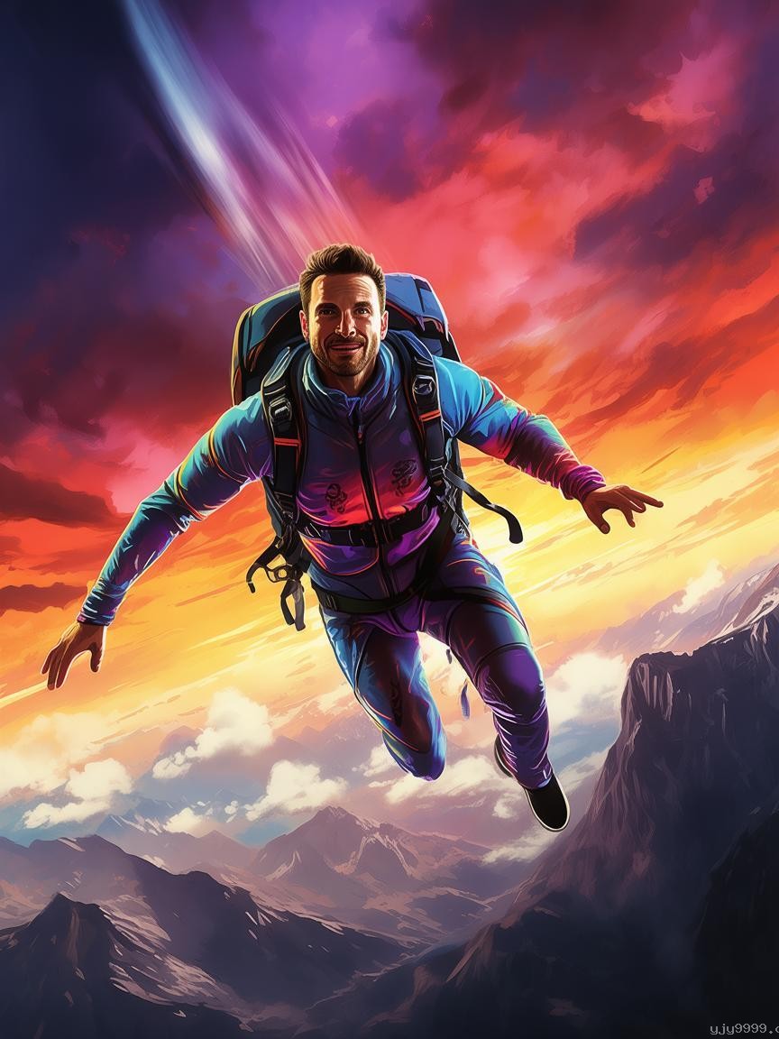 🚀男子滑翔奇遇记：高空冒险引发的创新启示录